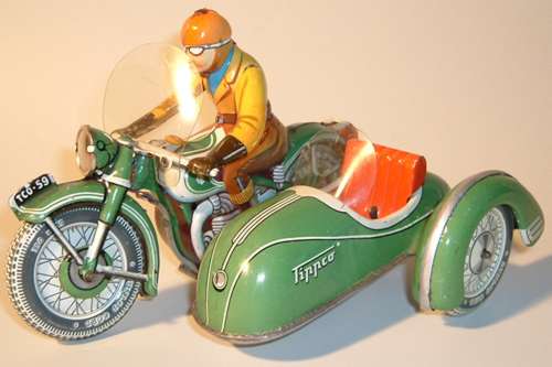 TCO-59 sidecarmotorcycle-Tin- windup,made in Germany in 1950«s,